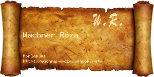 Wachner Róza névjegykártya
